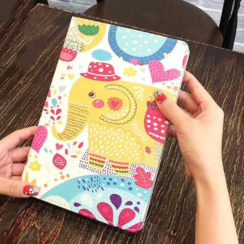 

Case for New iPad 2017 2018 illustration Cute Cartoon Case Scratch Resistant Cover Hard Back Cover For ipad Air 1 Air 2 Case