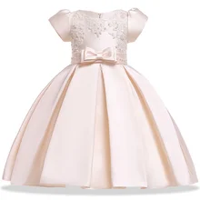 Новое летнее платье с цветочным рисунком для девочек платье-пачка принцессы с бантом для маленьких девочек Детский карнавальный костюм Новогодний костюм для детей от 4 до 10 лет