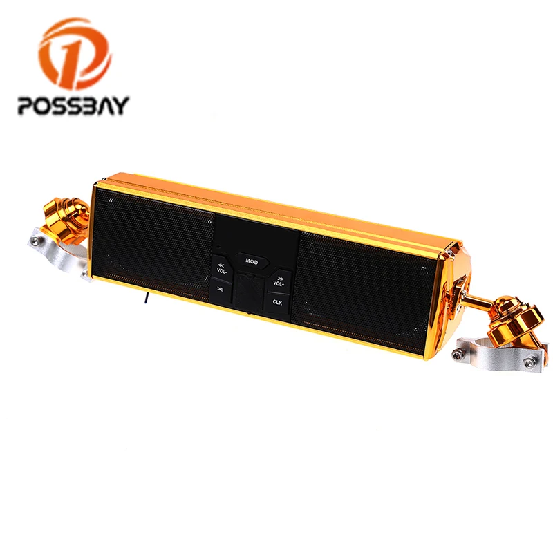 

POSSBAY Bluetooth Motorcycle Audio System Moto Accessories Universal Stereo Speakers MP3 Player for Honda Yamaha Harley Kawasaki