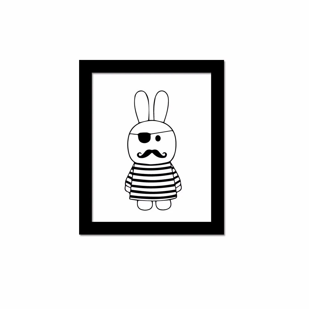 Kelinci Poster Kartun Wall Art Dekoratif Anak Ruangan Yang Indah