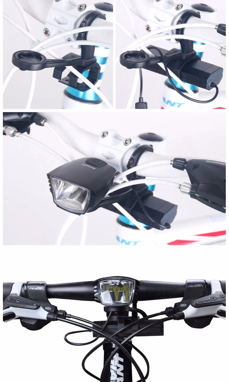 Cheap Easydo High Quality Bicycle Headlight 5W 280Lm 4400mAH USB Charge Bike Handlebar LED Lamp Front Lantern Flash Light Torch STVZO 5