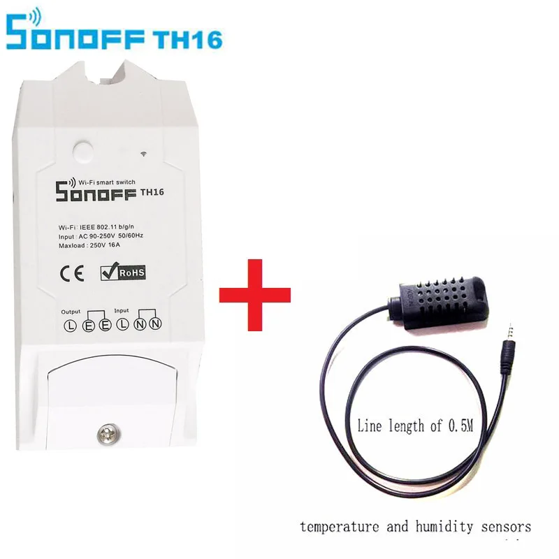 Датчик температуры и влажности sonoff TH16 умный Модуль Автоматизации для умного