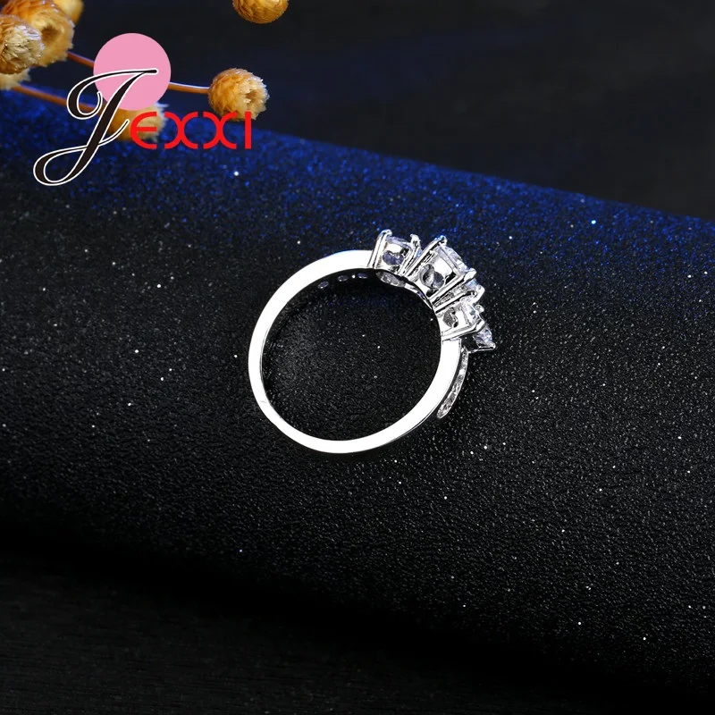 Женское кольцо из серебра 925 пробы с прозрачными кристаллами|sterling silver wedding band|wedding