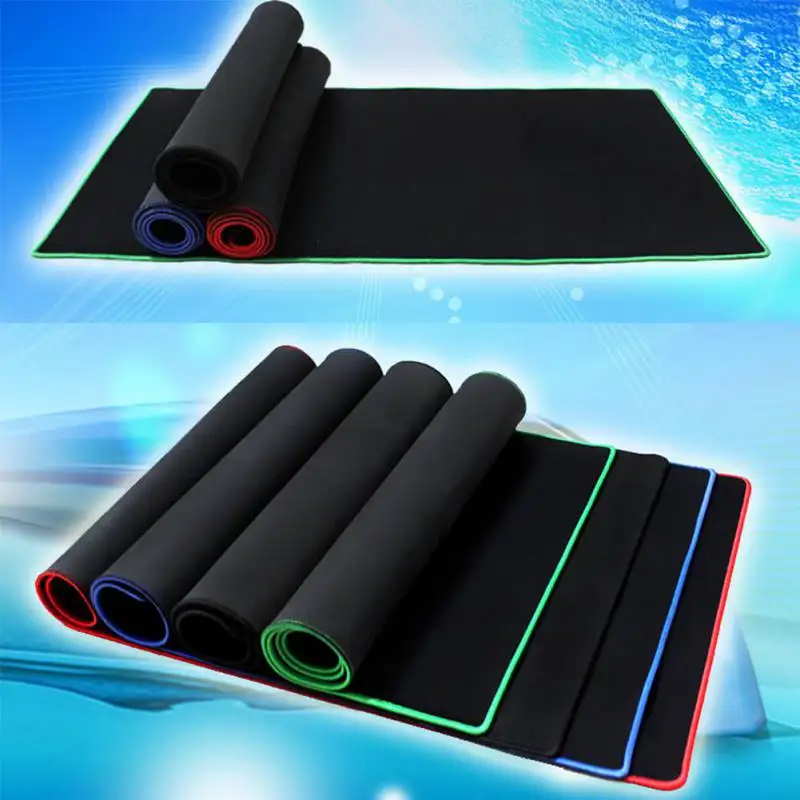  3 Colors Large Laptop Computer Cloth Gaming Mouse Pad Mat Solid Locking Edge Keyboard Mouse Pad for