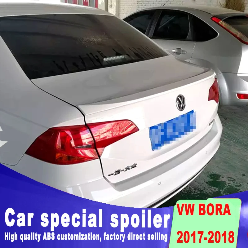 

new 2017 to up year High Quality ABS Material Car Rear Wing Primer Color trunk Spoiler For Volkswagen Bora Spoiler