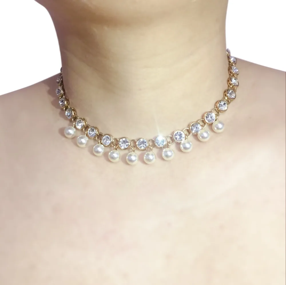 

New style kundan panji party pearl wedding necklace
