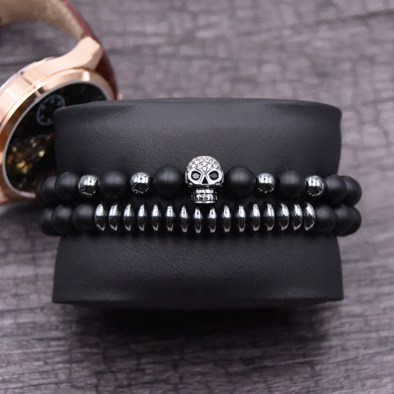 

Couple CZ Skull head Bracelet Beads Bracelet Jewelry Men Pulseira Masculina Feminina Bileklik Mujer Moda Friendship bracelets