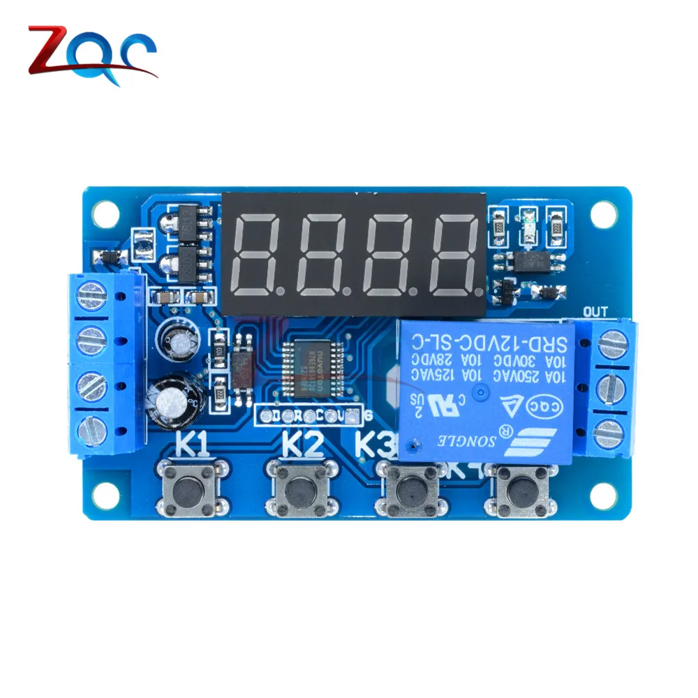 DC 5 в 12 В 24 В 10A светодиодный цифровой реле задержки многофункциональный триггер времени цепи таймер контроль цикла Переключатель PLC модуль для двигателя и т. д