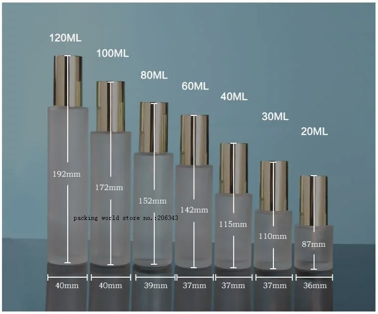 60 мл матовое/зеленый/синий/белая стеклянная бутылка блестящие золотая Крышка для сыворотки/лосьон/эмульсия/основа для макияжа