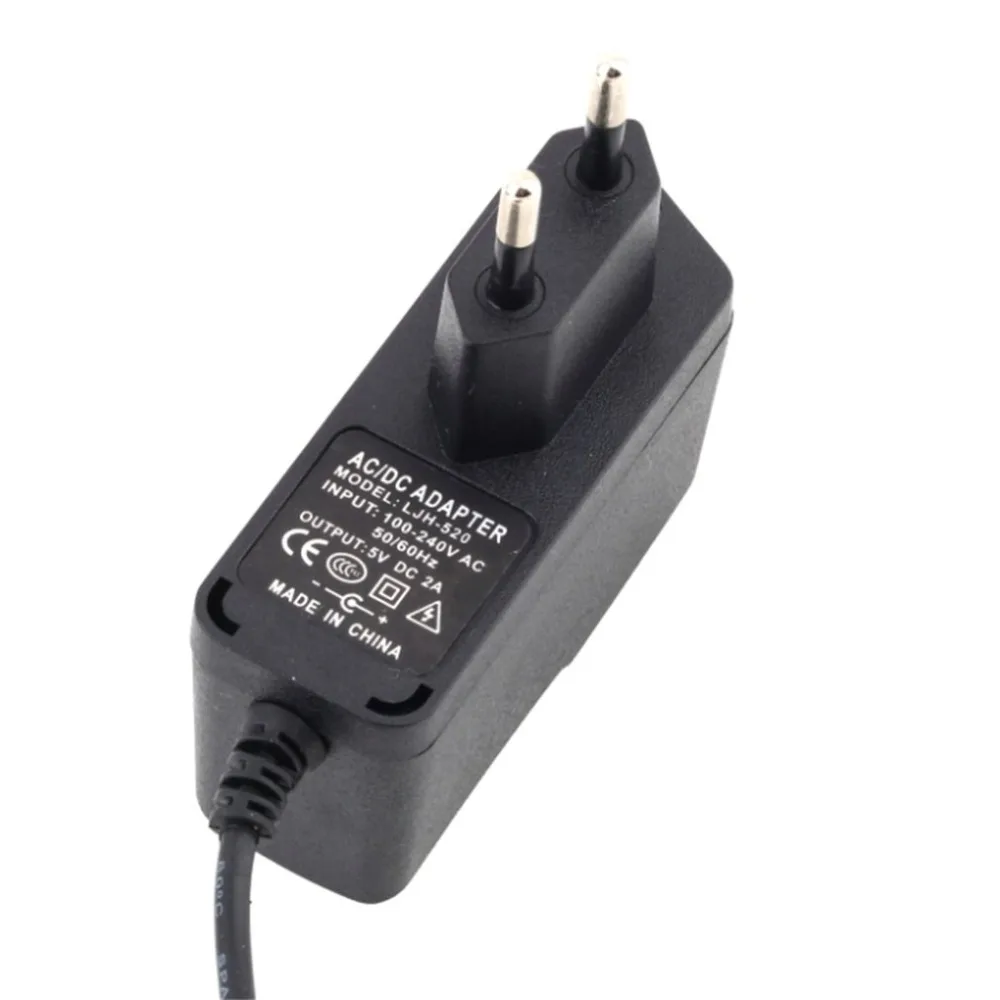 Универсальный черный IC адаптер питания AC зарядное устройство DC 5V 2A/2000mA 2,5 мм EU/US разъем для Android, планшет, ноутбук