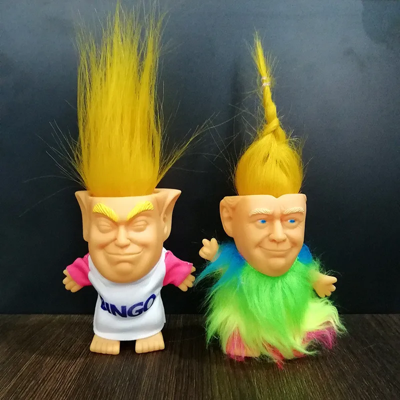 Смешная силиконовая кукла Трамп взрывные волосы садовое украшение