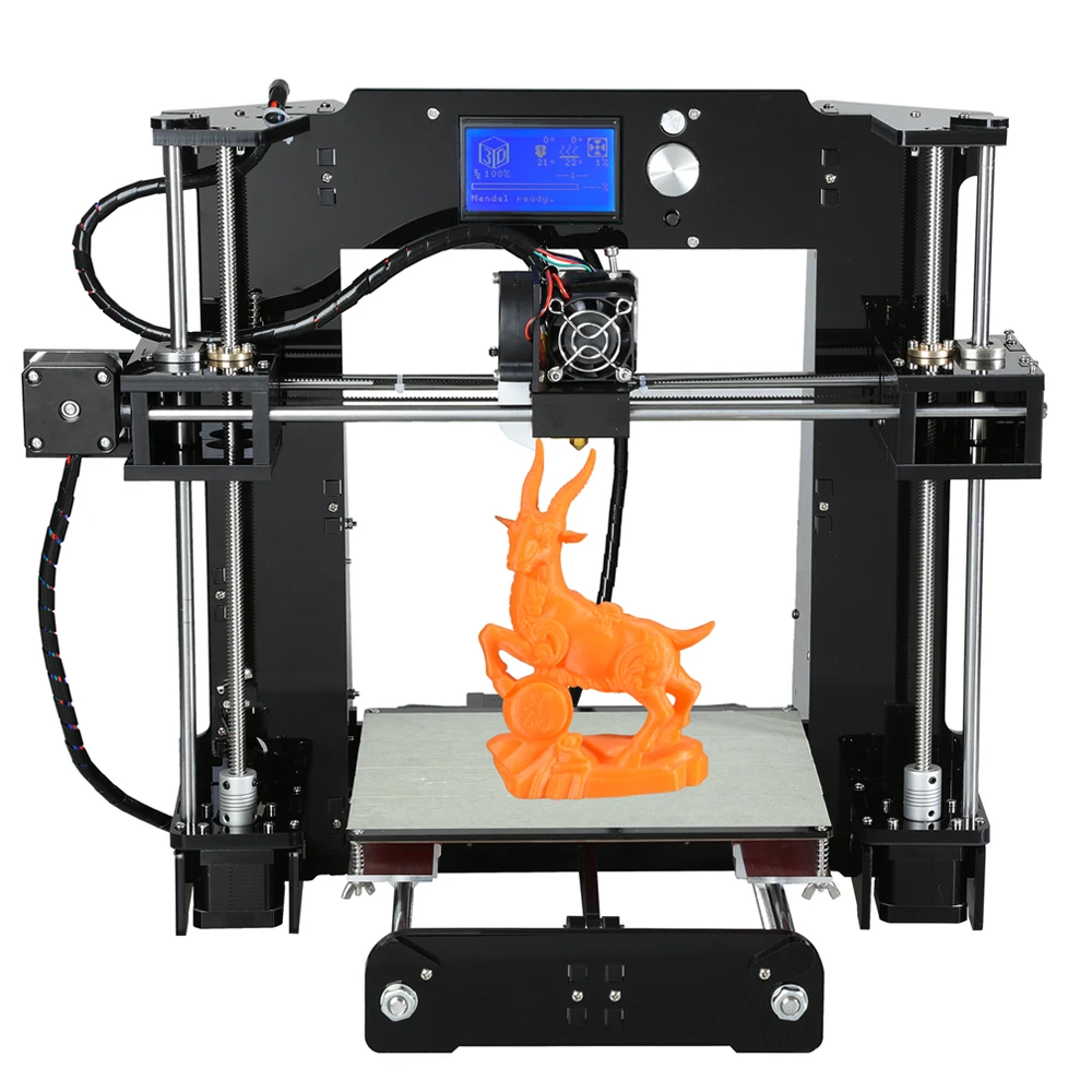 Discount Price 2017 High Quality A6 3D Printer Easy Assemble Reprap prusa i3 3D printer Kit DIY With Free Filament