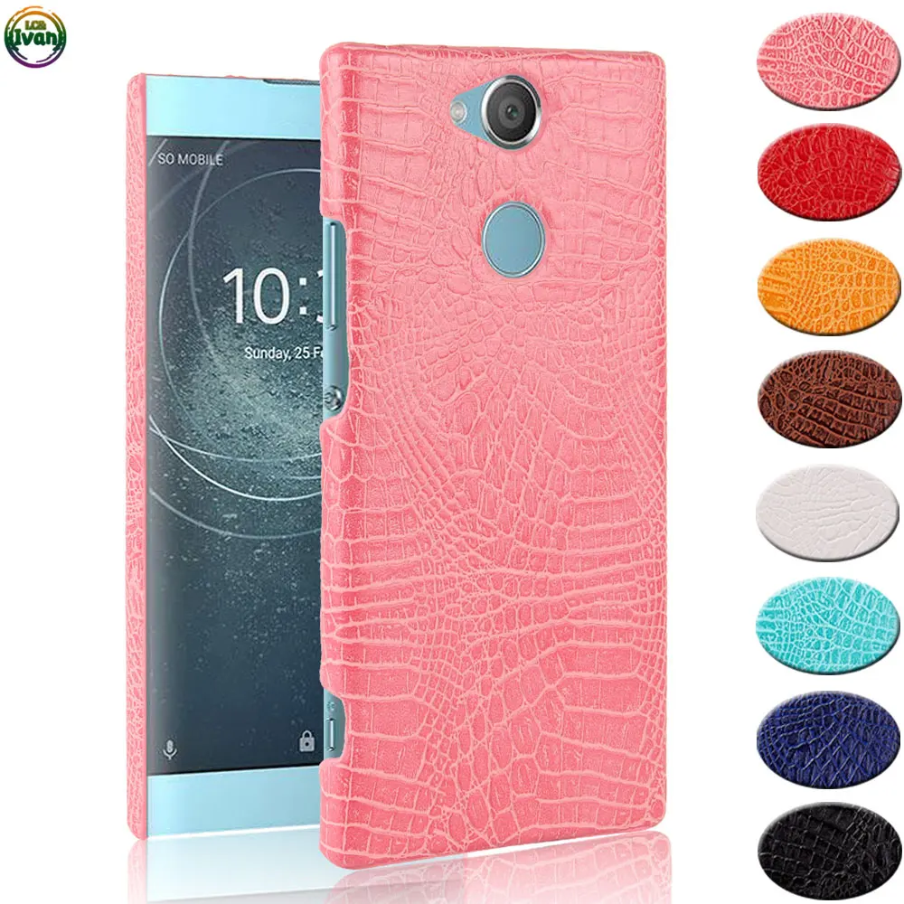 Case For Sony Xperia XA2 Plus Dual A9AC H4493 6 Inch Phone Soft Leather Cover XA 2 H 4493 Alligator Coque |