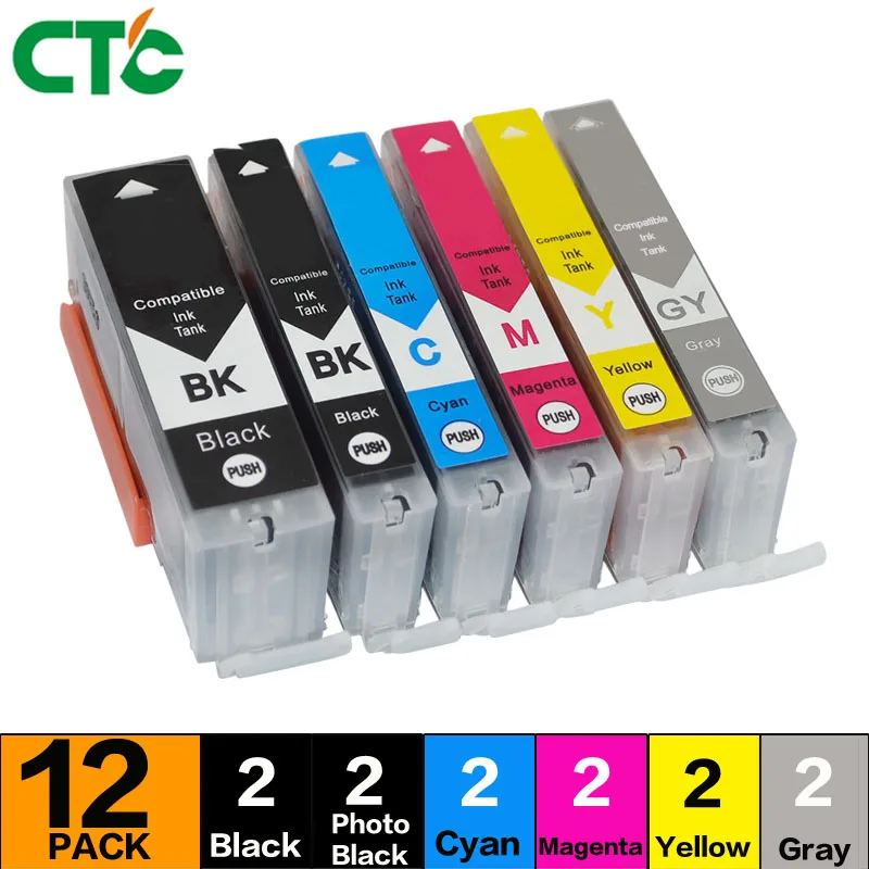 12 x pgi 250 compatible ink Cartridge For CANON PIXMA MG6320 MG7120