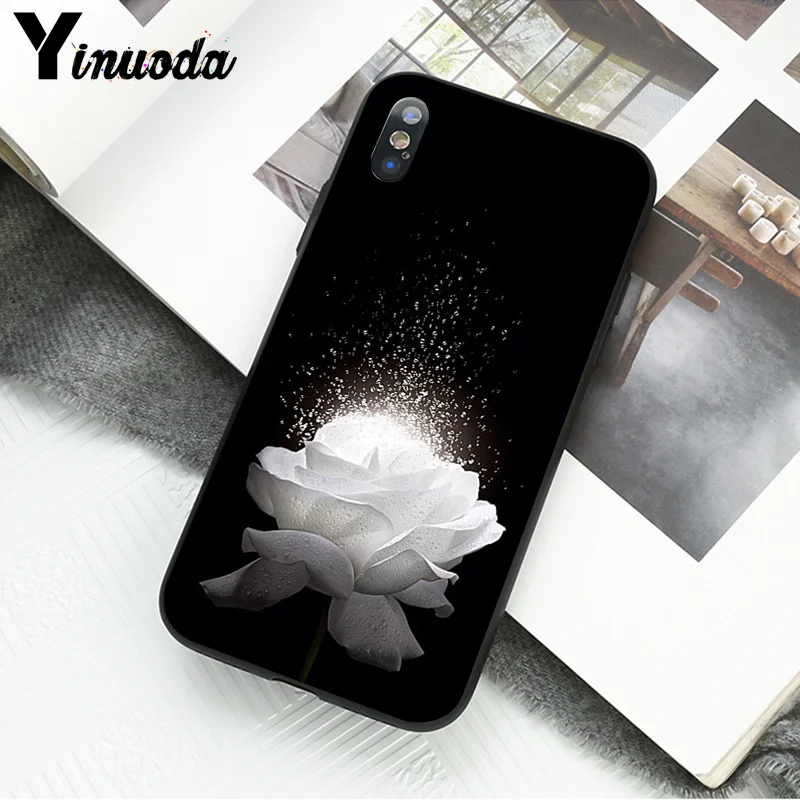 Yinuoda Glowing rose in the dark Beautiful Phone Accessorie Case for Apple iPhone 8 7 6 6S Plus X XS MAX 5 5S SE XR Mobile Cover - Цвет: A5