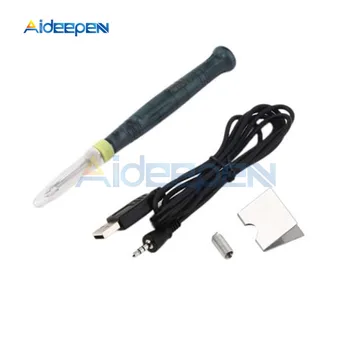 

Mini Portable USB 5V 8W Electric Soldering Iron With LED Indicator Plastic Handle Soldering Iron Heating Tool Metal Stand