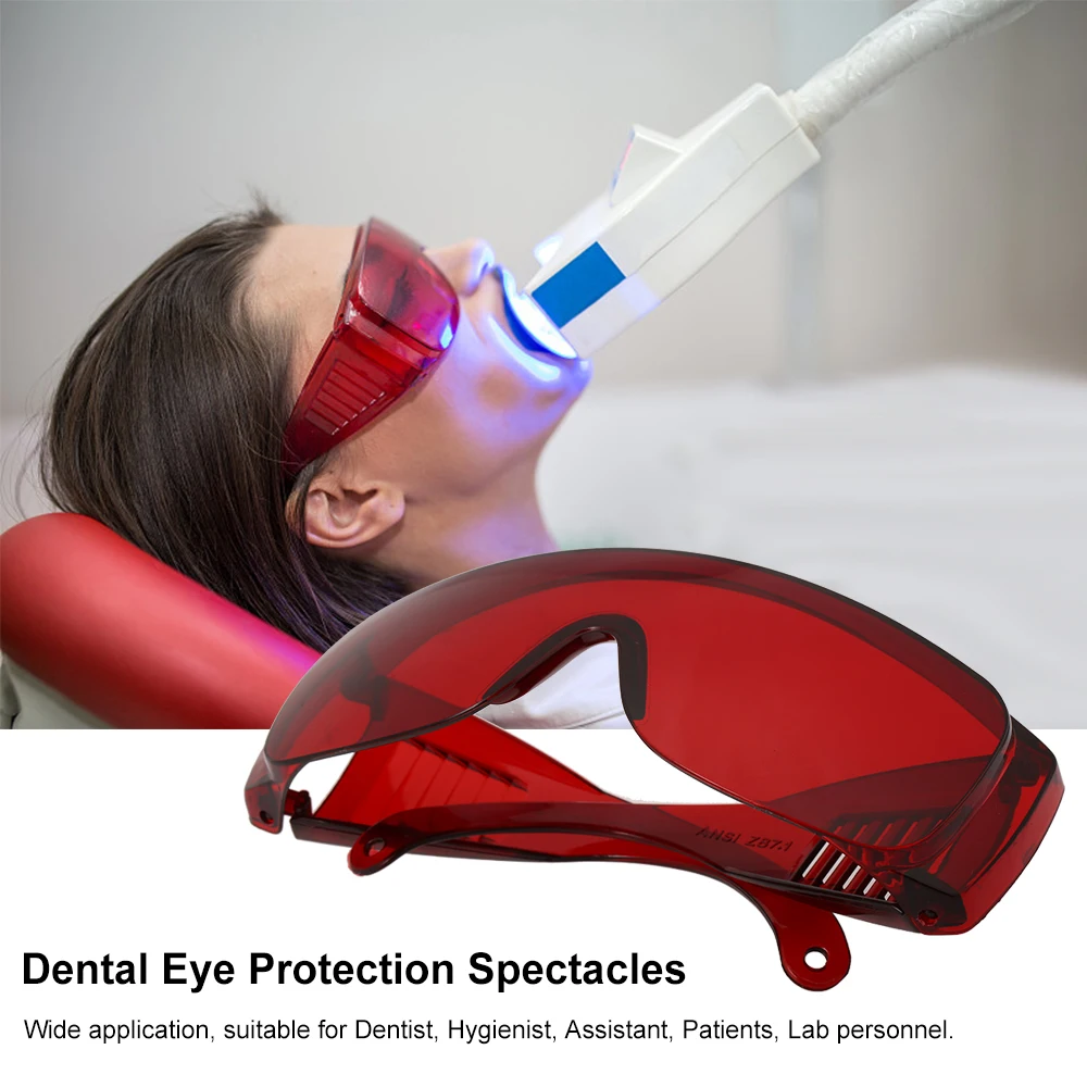 Стоматологические защитные очки для глаз, красные очки, очки, защитные очки для глаз, отбеливающие свет, УФ-очки для дантиста