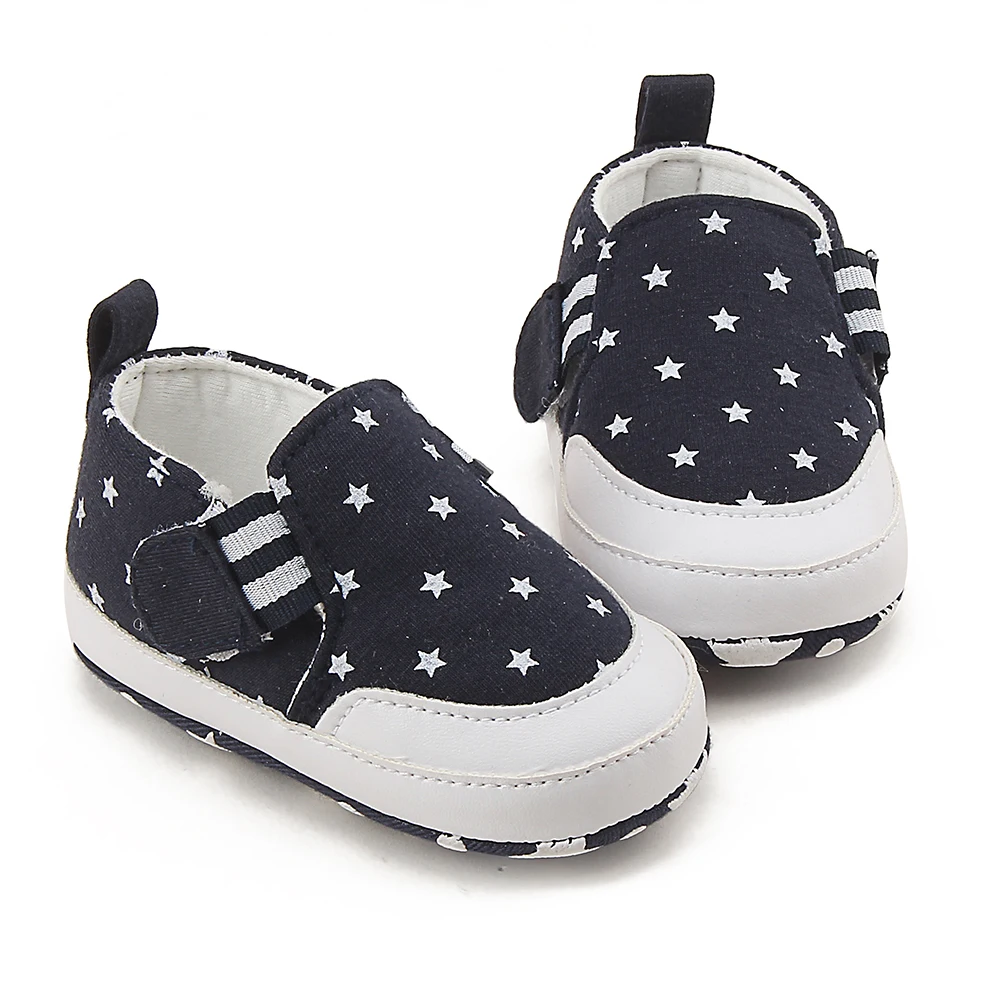 

Delebao Multi-Stars Double Hook & Loop Slip-on Cotton Soft Sole Infrant Toddler Baby Boy Casual Shoes Wholesale