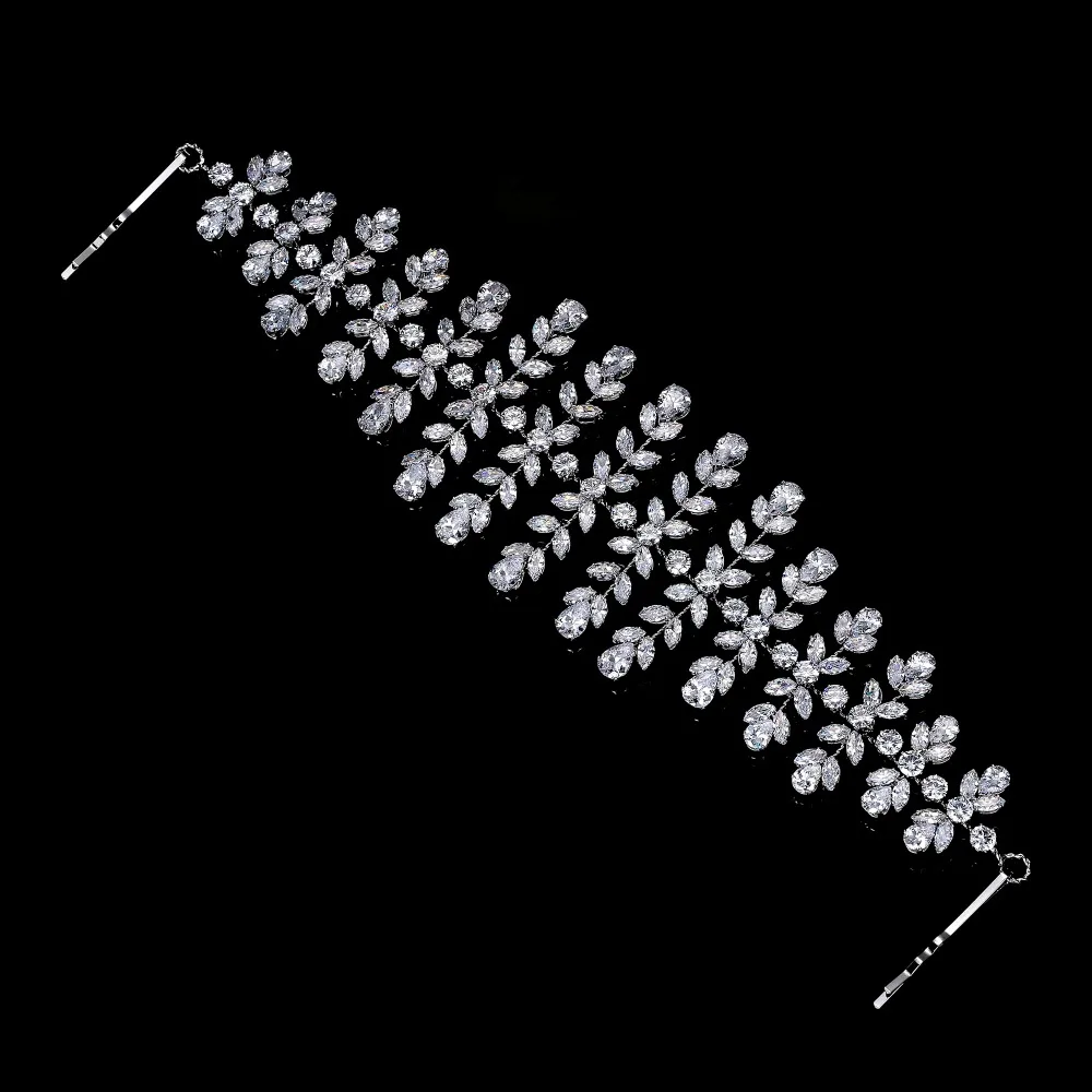 Hadiyana Свадебные украшения для волос мягкая Корона Ручной Работы свадебный головной убор аксессуары для волос для женщин кубический цирконий невесты шиньон BC4853