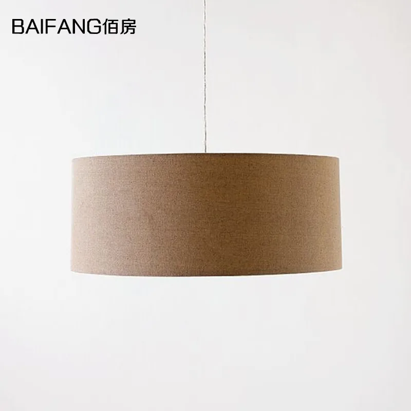 

American style simple retro nostalgic fabric Iron pendant light living room dining room hanging lighting