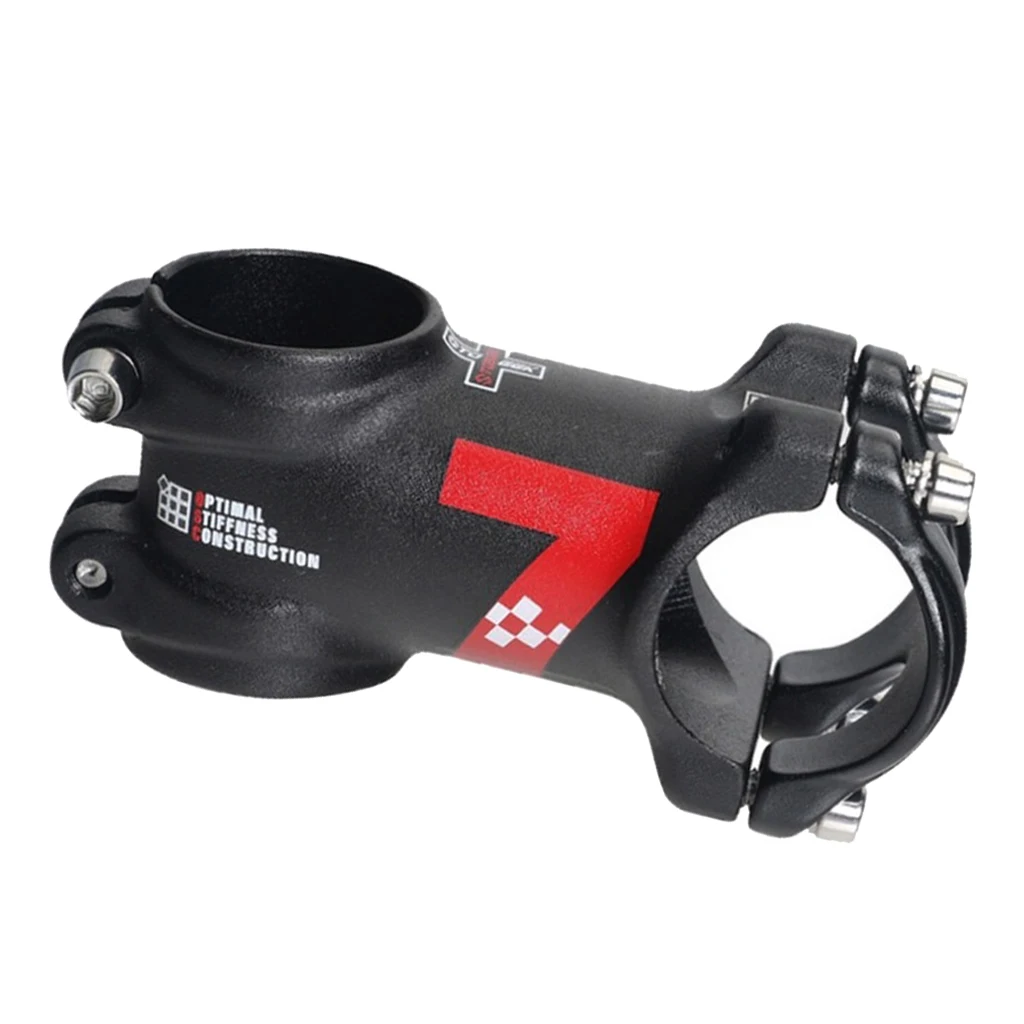 Bike Stem 7 Degree Aluminum Alloy Fixed 31.8mm Cycling Mountain Handlebar Stem Riser Black 60/70/80/90/100/110mm