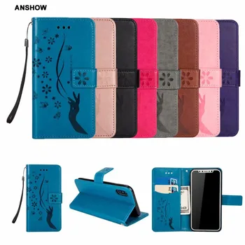 

Ant Flower Leather Wallet Case For Iphone XS MAX XR X 10 8 7 6 6S Galaxy Note 9 S9 Butterfly Flip Cover Tree Pouch 150PCS