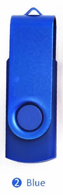 USB флешка BRU, 1 ГБ, 2 ГБ, 4 ГБ, 8 ГБ, 16 ГБ, 32 ГБ, пластиковая поворотная ручка, флешки, флэшка, лазерная гравировка, печать текста, логотип - Цвет: Blue Clip