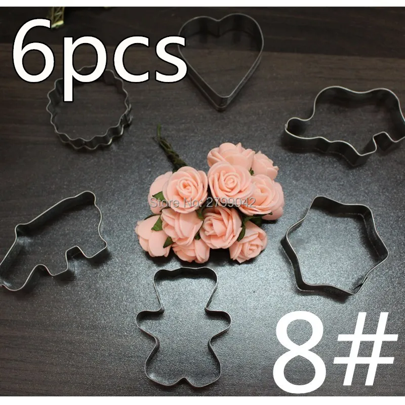 6pcs/set Specialized Metal Alloy Cake Cookie Bakew...