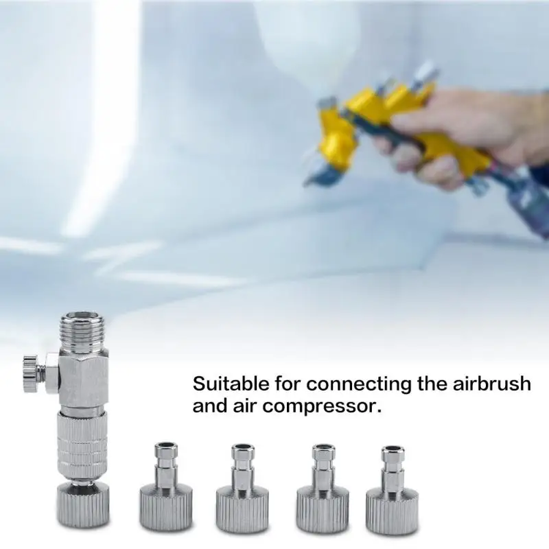 

4Pcs 1/8" Fitting Airbrush Coupler Adapter Valve Disconnect Air Control for connecting the Airbrush and Air Compressor Features