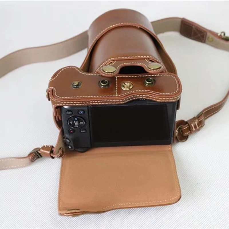 Для Canon EOS M6 Камера составляет 15-45 рабочих дней мм крышка объектива чехол роскошная кожаная сумка чехол нижней батареи вынимая direclty