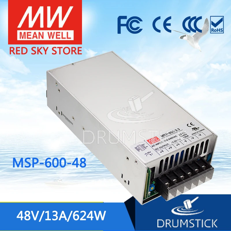 

MEAN WELL MSP-600-48 48V 13A meanwell MSP-600 48V 624W Single Output Medical Type Power Supply