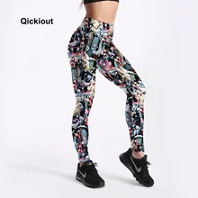 Qickitout Leggings Autunno Mostro Esercito Legging Nero 3D Stampato Donne catton ghette Sexy Delle Donne Anime Pantaloni Allenamento più il Formato