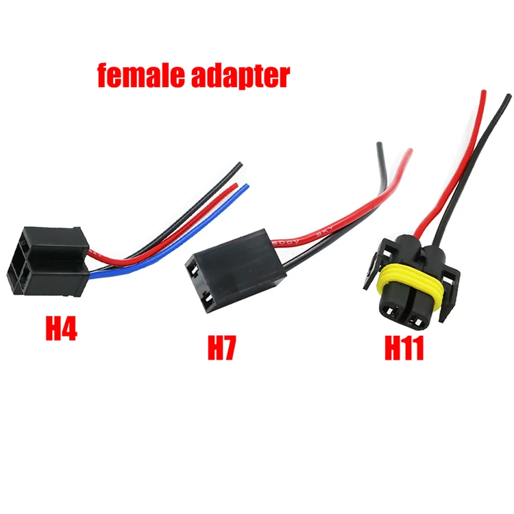 YSY 2x H4 H7 H11 женский гнезда адаптеров жгут проводов разъем для H1 H4 H7 галогенные лампы hid оборудования модернизированной установки