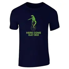 Custom-Fit Graphic Tees Here Come Dat Boi Meme Short Sleeve T-Shirt Crew Custom Made T Shirts Summer Style Funny
