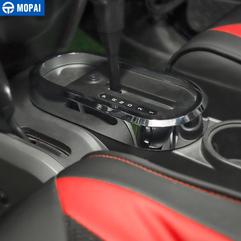 MOPAI Car Gear Shift Knob Panel Cup Holder Trim Cover Stickers for Jeep Wrangler JK 2007-2010 Ca Interior Decoration Accessories - Image 4