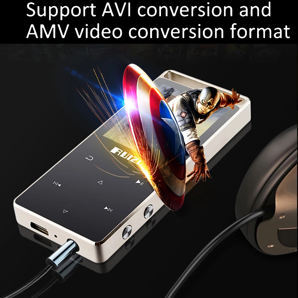 Últimas Reproductor de MP3 Original de 8 GB 1.8 Pulgadas Pantalla de reproducción 60 h Mp3 Reproductor de música de alta fidelidad reproductor de música FM de vídeo soporte de tarjeta SD de 64 GB