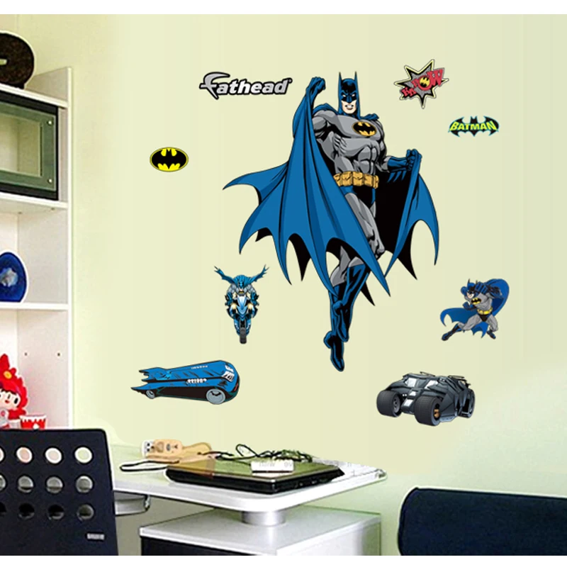 Batman 3d wall stickers Cartoon cute wall sticker for kids room