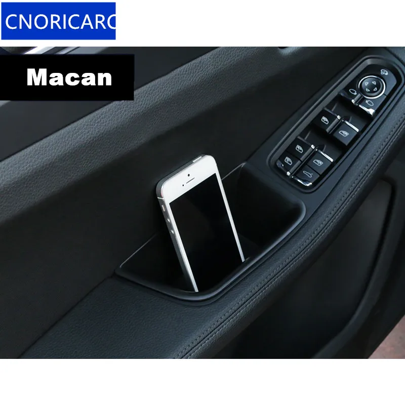 CNORICARC ABS Black Car Door Handle Storage box trim auto interior