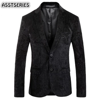 

Mens Blazer British Style Single Breasted Wedding Party Men Suit Jacket Hight Quality Europe Size Slim Blazer And Jackets Men
