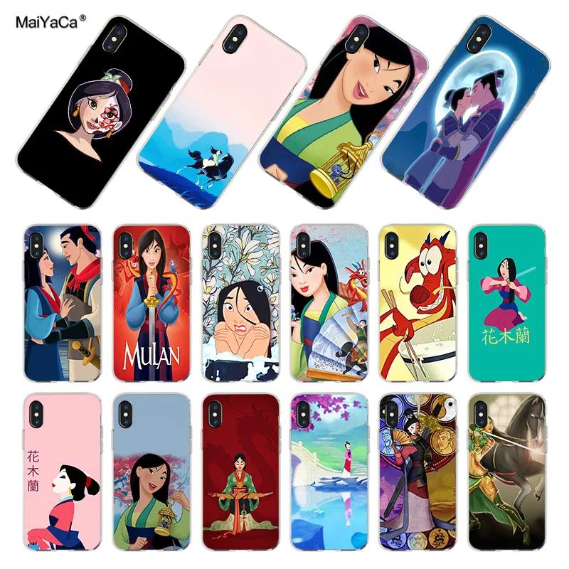 

MaiYaCa For iphone 7 XS MAX Case Cartoon Mulan Moive for iPhone 8 7 6 6S Plus X 5 5S SE 5C 4 4S XR XS Fundas Capa