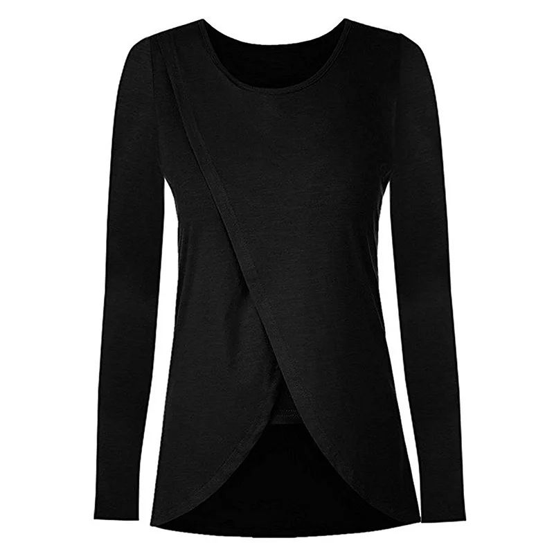 Spring Autumn Maternity Clothing Long Sleeve Pregnancy Breastfeeding Tops Pregnant Women Lactation Clothes For Nursing Mothers (2)