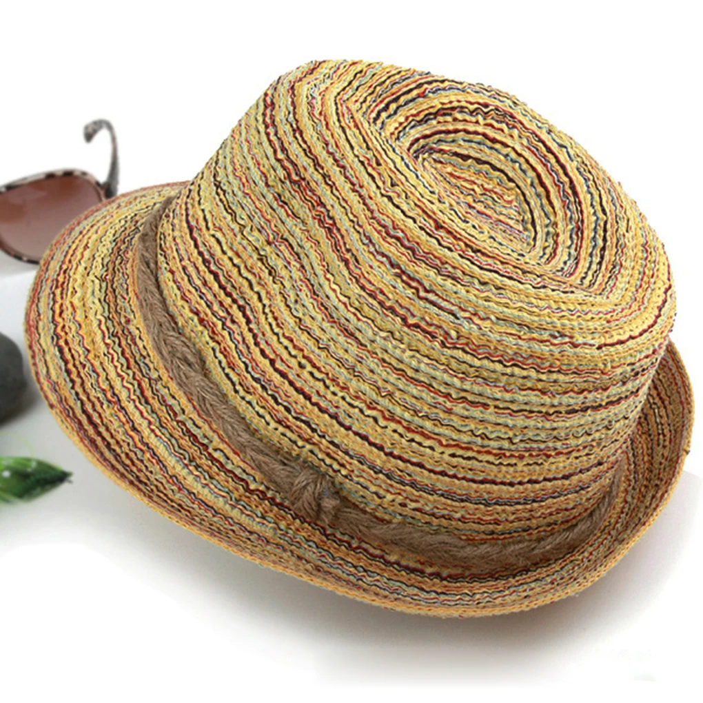 

Korean Style Women Straw Panama Cap Girl Bohemian Dress Hat Summer Outdoor Outing Fishing Breathable Sun Cap