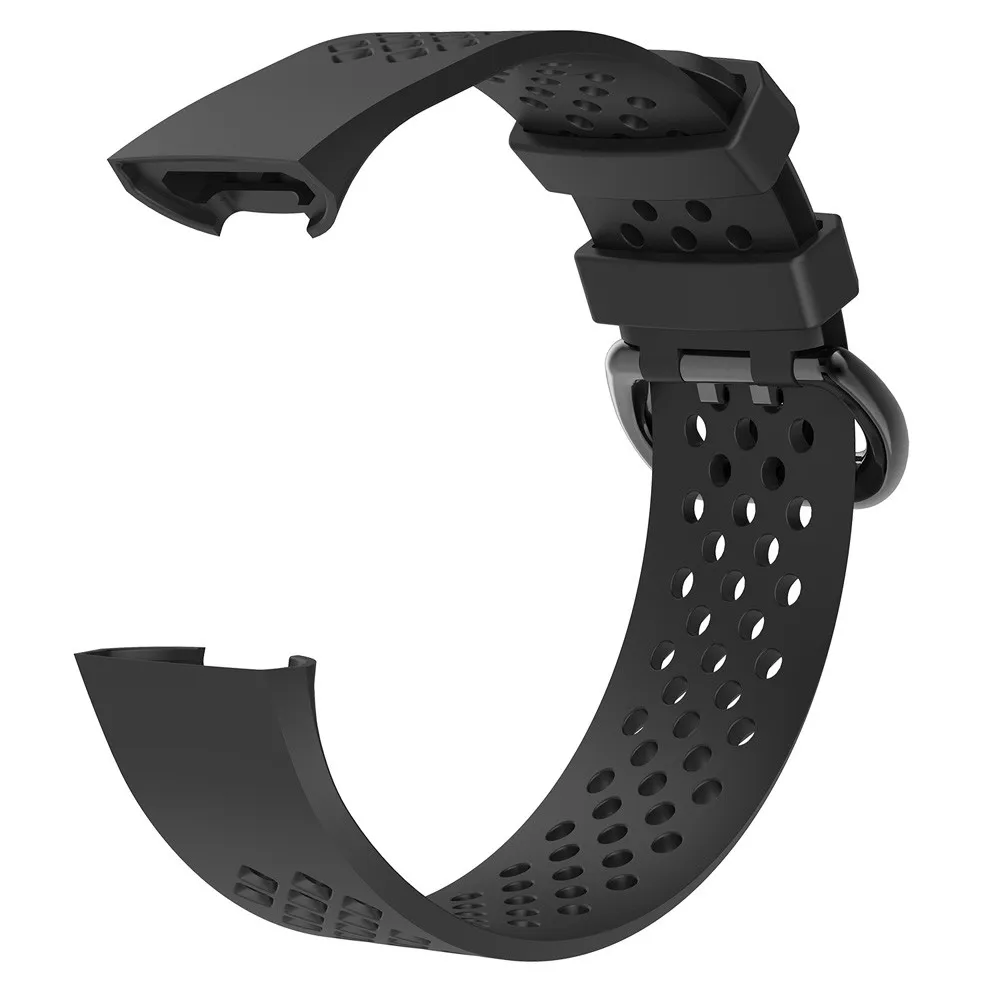 Новый Силиконовый ремешок для Fitbit Charge 3 часов спортивный дышащий силикон браслет