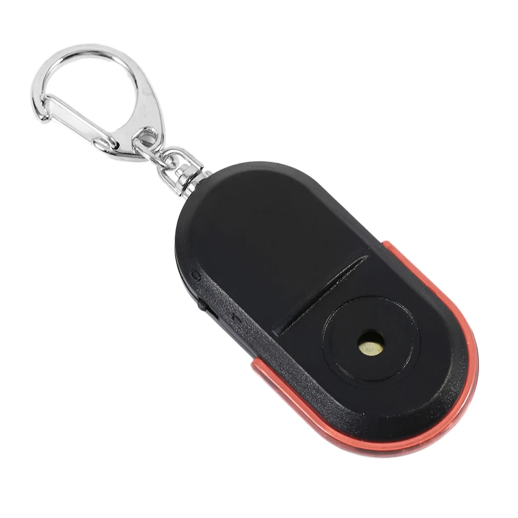 Portable Size Keychain Old People Anti-Lost Alarm Key Finder Wireless Useful Whistle Sound LED Light Locator Finder Keychain - Цвет: 2 red