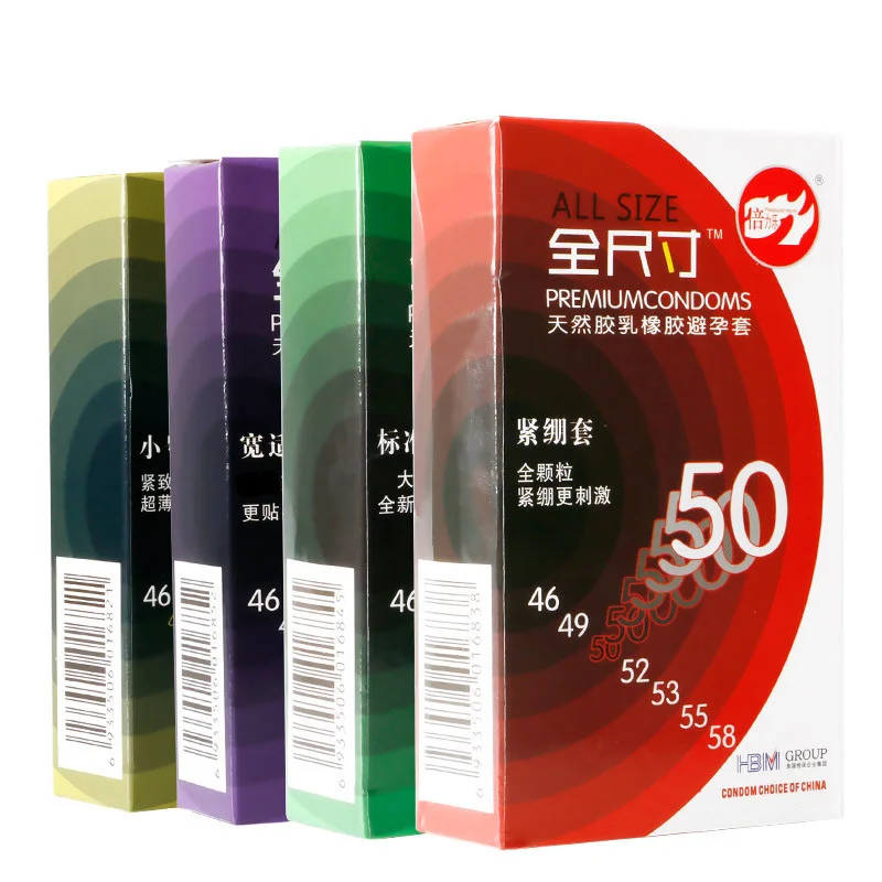 

BeiLiLe 10Pcs/Box Smooth G spot Tight Big Particle Condom With Extra Lubricant 46mm 49mm 50mm 52mm 53mm 55mm 58mm For Male