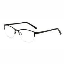 Новинка 414, женские очки с полуоправой, оптические очки по рецепту, оправа для женщин, сплав, металл, модные очки