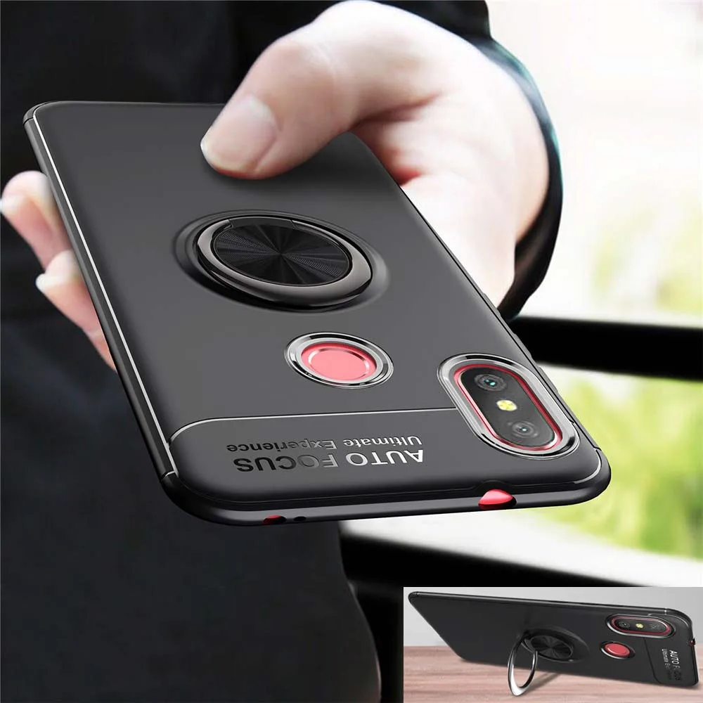 

KDTONG Cases sFor Cover Xiaomi Mi Play Case Luxury Soft Silicone Magnetic Ring Cover Coque For Xiaomi Mi Play Case Cover Capa