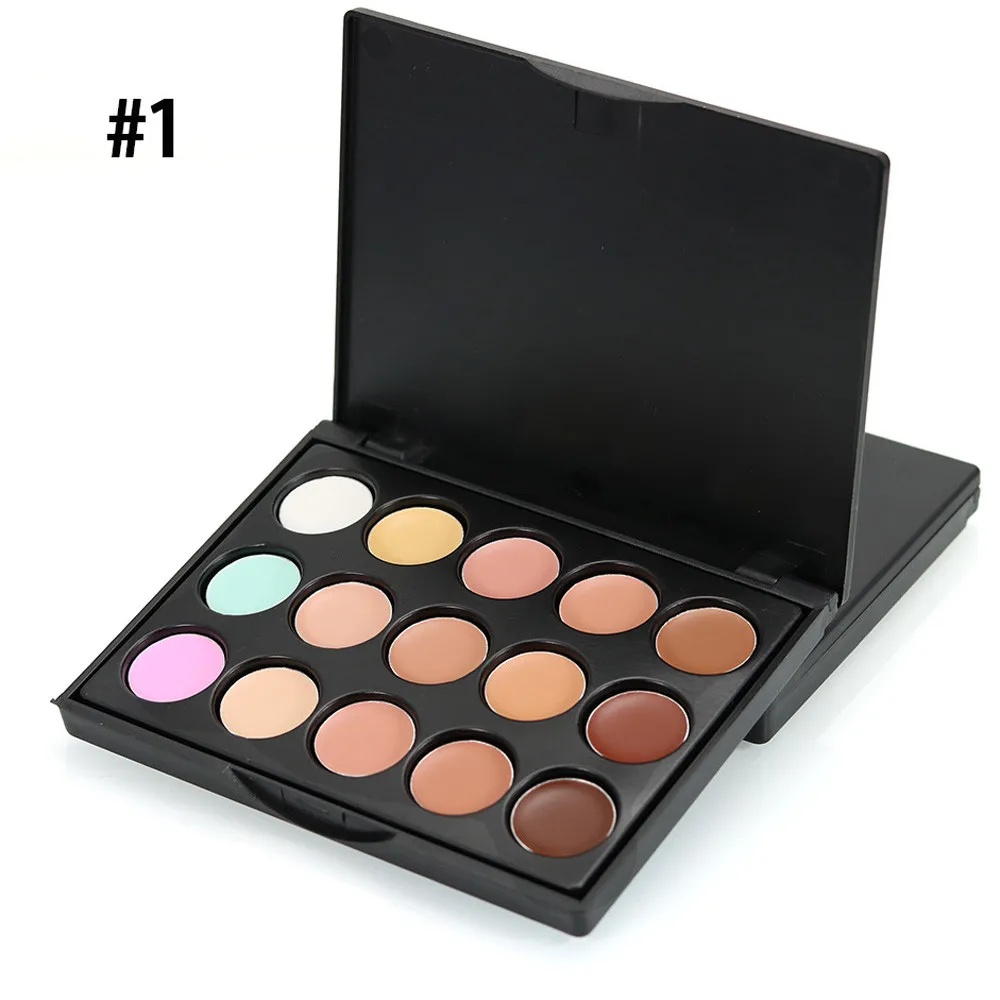 15 Colors Face Concealer Palette Camouflage Cream Contour Palette Maquillaje Profesional Corretivo Maquiagem Popfeel MIni - Цвет: A