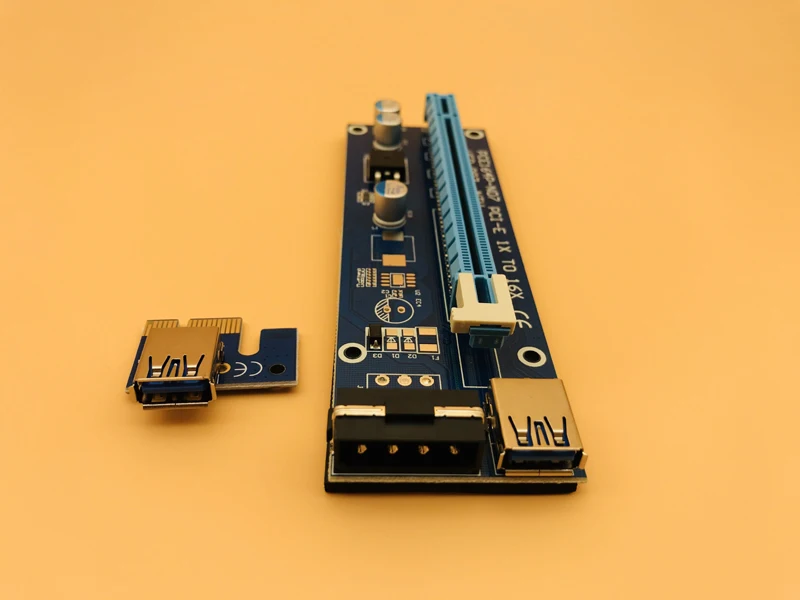 Райзер карта VER 007 60 см PCI E Express 1x до 16x удлинитель слота USB 3 0 кабель SATA на 4Pin шнур