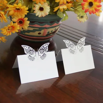 

10PCS Name Tag Wedding Reception Table Name Place Cards Butterfly Seat Card Table Card for Weddings Feasts or Parties